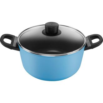 Ballarini Cacerola Con Tapa, 24 Cm, Azul, Aluminio, Redonda