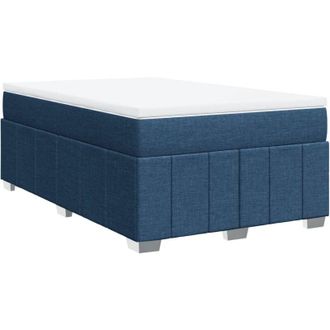 vidaXL Cama Box Spring Con Colch&oacute;n Tela Azul 120x200 Cm Vidaxl