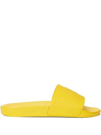 Polo Ralph Lauren Polo Pony slides - women - Rubber/Polyester/Rubber - 6.5 - Yellow