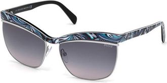 Pucci EP0009 05B Womens Sunglasses Silver Size 61