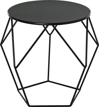 HOMCOM Homcom Tavolino Da Caff&egrave; Salotto Design Nordico,54x54x44cm, Acciaio