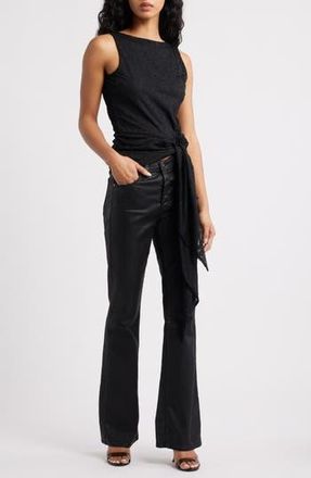 AFRM Batya Backless Lace Top in Noir at Nordstrom Rack, Size X-Small
