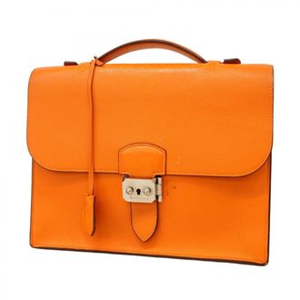 Herm&egrave;s Orange Swift Leather Briefcase (Pre-Owned)
