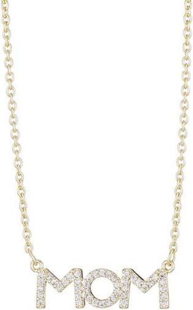 Adornia Cubic Zirconia Mom Necklace in Gold at Nordstrom Rack