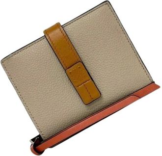 Loewe Pre-owned Wallets, female, Beige, Size: ONE SIZE Pre-owned C660Z41X01 Bi-fold Wallet