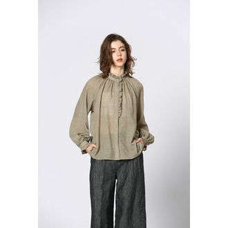 See U Soon Blouse met opstaande kraag en ruches