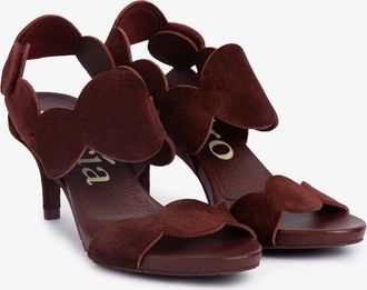 Pedro Garcia Mid heel sandal in burgundyt suede | Winslet | Spring Summer 26 | PEDRO GARCIA
