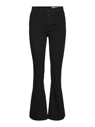 Noisy May Noisy may Womens NMSALLIE HW Flare Jeans VI023BL NOOS, Black, 28/30