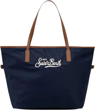 MC2 Saint Barth City Bag Mid Nylon - Dames - Shoppers - Blauw - ONE Size - Nylon - Tassen