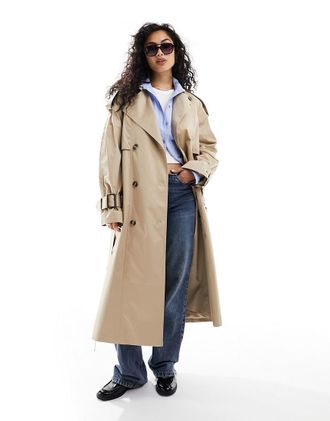 & Other Stories Trench beige con cintura-Neutro