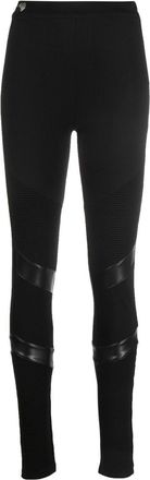 Philipp Plein Super high-waisted denim-leggings - women - Cotton - M - Black
