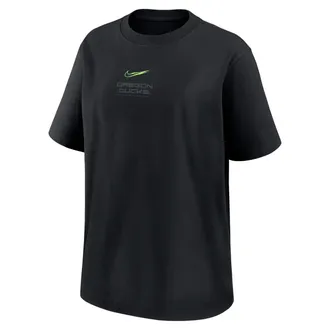 Nike Oregon Origin of Speed Essential Nike Womens College T-Shirt in Black | 06EL00AUON-8GD
