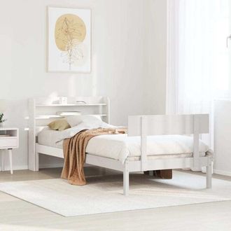 vidaXL Vidaxl - Estructura De Cama Sin Colch&oacute;n Madera Maciza Blanca 75x190 Cm