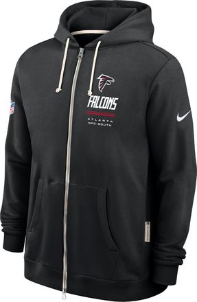 Nike Atlanta Falcons Sideline Standard Issue Nike Mens Dri-FIT NFL Full-Zip Hoodie in Black | 03AV00A96-JK9