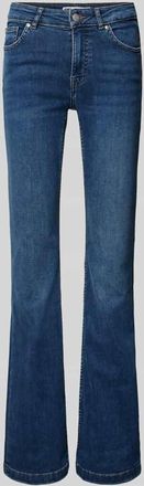 Review Flared Jeans mit 5-Pocket-Design in Dunkelblau, Größe 24