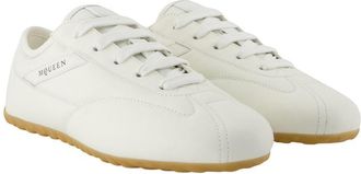 Alexander McQueen Womens Ec1 Sneakers - Alexander Mcqueen Leather White Calfskin Shoes