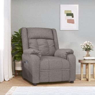 vidaXL Vidaxl Sill&oacute;n Reclinable El&eacute;ctrico Tela Gris Taup&eacute;