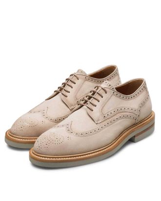 Magnanni Mens Apolo Wingtip Derby Shoes In Beige