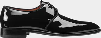 Santoni Men & apos;s Patent Leather Grosgrain-Trim Derby Shoes
