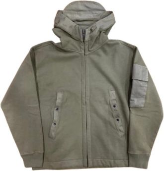 Ten c Capuchontrui Walnoot Polar Katoen - Heren - Vesten met rits - Beige - S - Katoen - Hoodies & sweatvesten