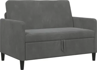 vidaXL Sof&aacute; Con Almacenamiento Gris Oscuro 122 X 78 X 87 Cm Poli&eacute;ster Vidaxl
