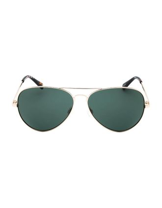 Banana Republic Womens Banana Republic Green Lensed Light Gold Sunglasses - Size: ONE size