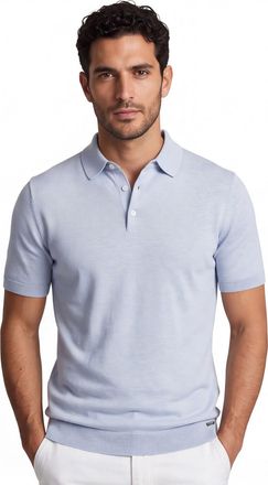 Gentiluomo Lichtblauw poloshirt Gentiluomo gemeleerd