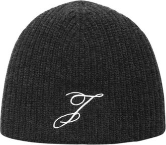Jacquemus Donkergrijze Spiral Beanie - Dames - Hoeden - Grijs - ONE Size - Wol - Accessoires