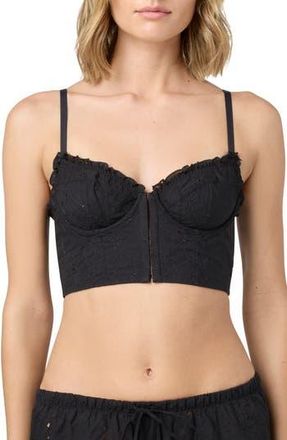Florence By Mills Embroidered Crop Cotton Top in Black at Nordstrom Rack, Size Xx-Small