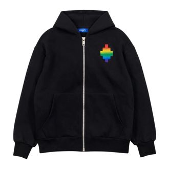 Marcelo Burlon Printed Hoodie - male - Marcelo Burlon - Kids Sweatshirts - Black - 8 Y - Kids