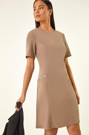 Roman Zip Pocket Stretch Dress