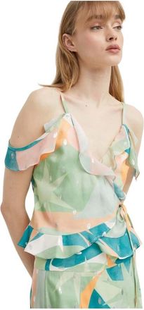 Never Fully Dressed Dames, Tops, Veelkleurig, Maat: L Viscose