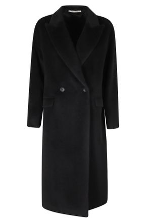 Tagliatore Black Double-Breasted Linden Coat