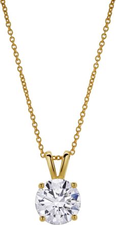 LuvMyJewelry Lucent 14K Gold Round Lab Grown Diamond Pendant - 2.09 Ct