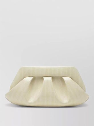 Themoir&egrave; structured clutch bag pleated design