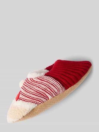 Capelli Hausschuhe mit rutschhemmender Sohle Modell Santa in Rot, Gr&ouml;&szlig;e M/L