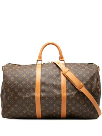 Louis Vuitton 1989 Monogram Keepall Bandouliere 50 travel bag - Brown