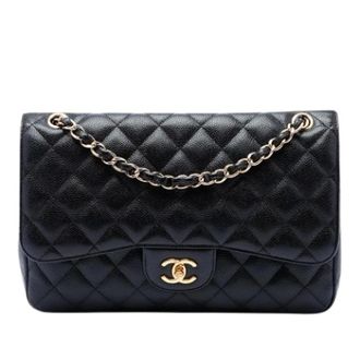 Chanel Pre-owned Classic Double Flap Shoulder Bag - Dames - Pre-owned - Zwart - Maat: ONE Size Leer