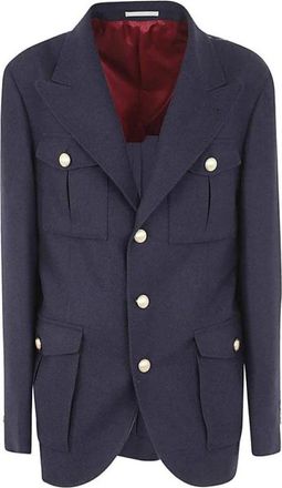 Brunello Cucinelli Hombre, Chaquetas, Azul, Talla: L