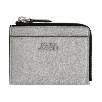 Marc Jacobs De Coated Glitter Everyday Top Zip Portemonnee - Dames - Portefeuilles - Grijs - ONE Size - Polyester - Accessoires