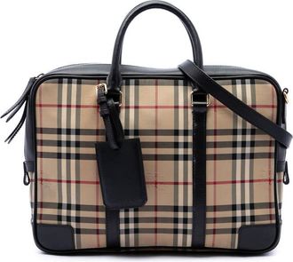 Burberry Pre-owned Burberry Haymarket Check Nylon Business Bag Ladies 9CBGCHS9NCGA58ZL