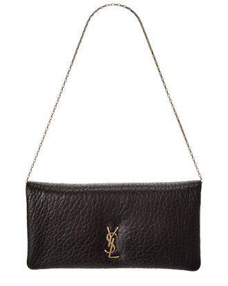 Saint Laurent Calypso Grained Leather Clutch