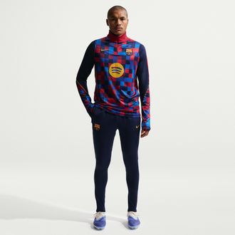 Nike FC Barcelona Strike Nike Mens Dri-FIT Soccer Knit Pants in Blue | II2787-498