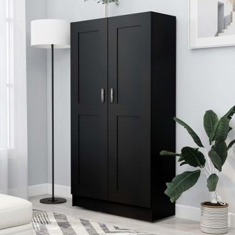 vidaXL Armario De Libros Madera Contrachapada Negro 82,5x30,5x150 Cm Vidaxl