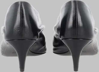 Khaite Almond-Toe Leather Pumps - Black