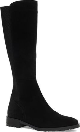 Aquatalia Romello Waterproof Knee High Boot in Black Suede at Nordstrom, Size 8.5