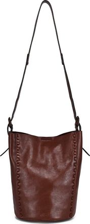 OLD TREND Juniper Genuine Leather Woven Barrel Crossbody Bag in Brown at Nordstrom