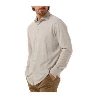Dstrezzed Heren Overhemden Shirt Melange Pique - Heren - Casual Overhemden - Wit - 2XL - Overhemden