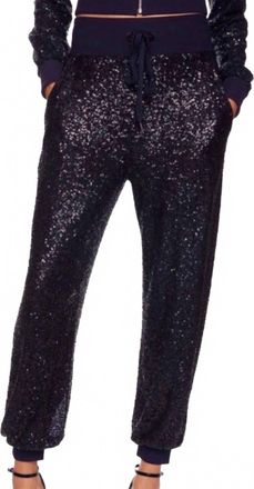 Susana Monaco Womens Sequin Jogger Pants In Black