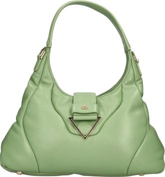 La Carrie Soft Sache Leren Tas - Dames - Schoudertassen - Groen - ONE Size - Leer - Tassen